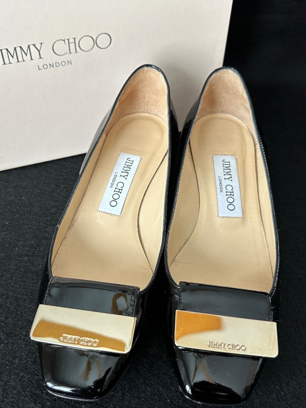 Jimmy Choo Harlow patent leather flats size 35